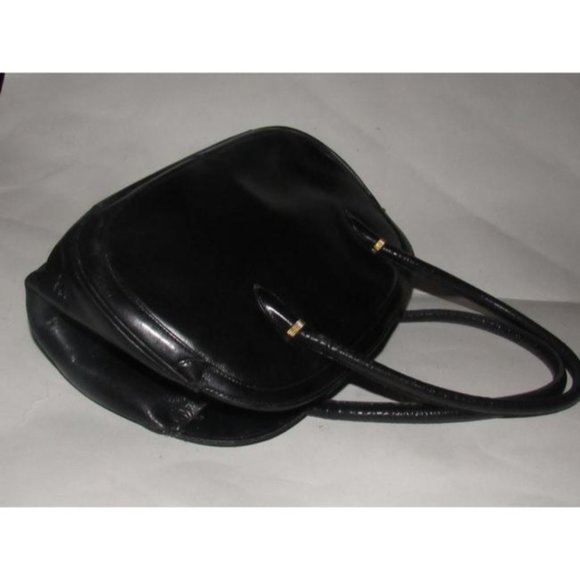 Gucci Vintage Buttery Soft Black Leather Satchel Top Handle - Picture 12 of 12